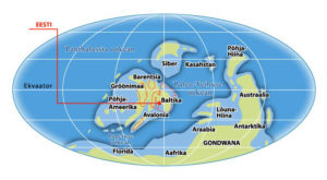 Mandrite asend Siluris 425 milj aastat tagasi. www.scotese.com järgi