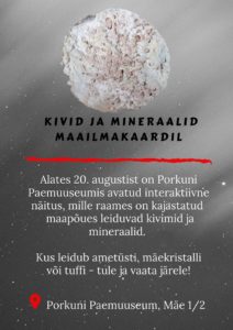 kivimid ja mineraalid maailmakaardil Paemuuseum näitus